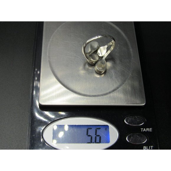 Size 8.25 Sterling Silver Fancy Swirling Shell Finger Band Ring Vintage - Picture 7 of 7